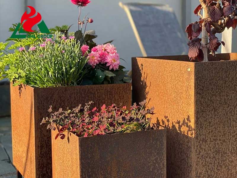 Laser cut corten raised garden beds Supplier