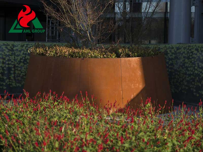 Cube corten steel raised beds Supplier