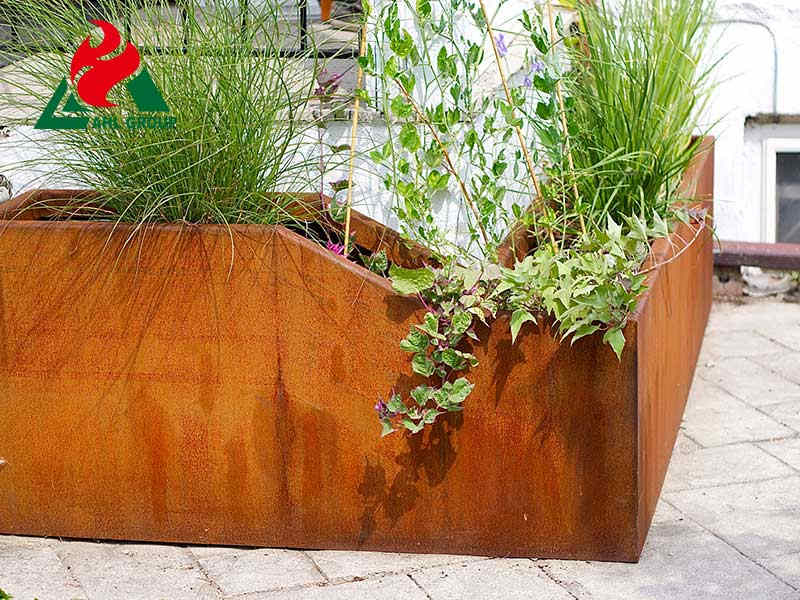 <h3>Modern Tall Planter Knox Brushed Stainless Steel Planter with </h3>
